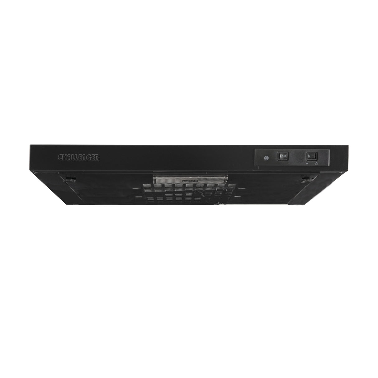 Campana Challenger Horizontal Negro 59.7x8cm 110 Voltios de Dos Velocidades - CAMPANAS Y EXTRACTORES | Bylmo