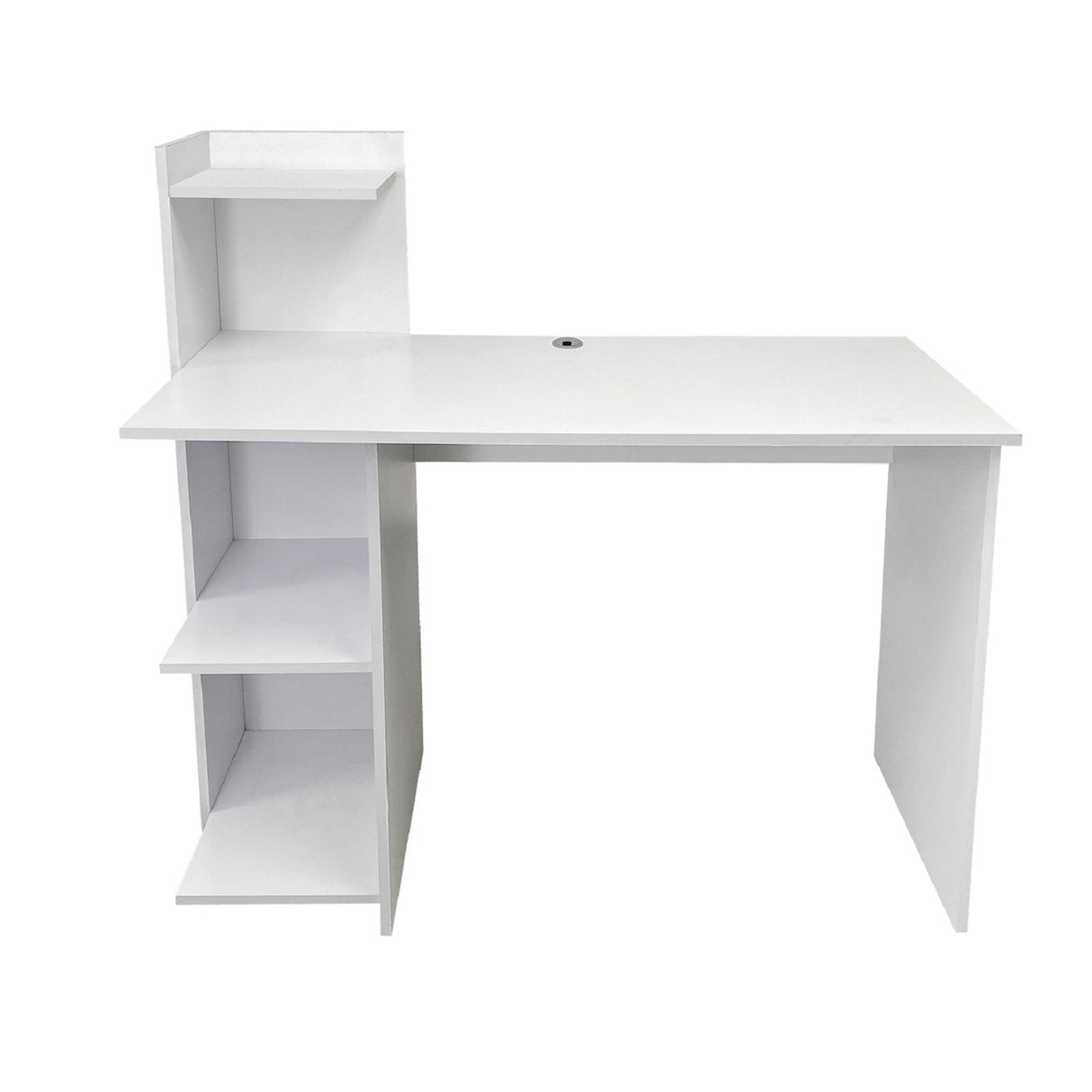 Escritorio King Blanco 110x110cm sin Cajones y con Organizador de Libros - Escritorios y Archivadores | Bylmo