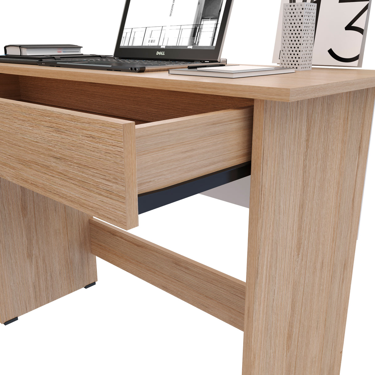 Escritorio ROVERE 100x76.9cm Con Un Cajón - Escritorios y Archivadores | Bylmo