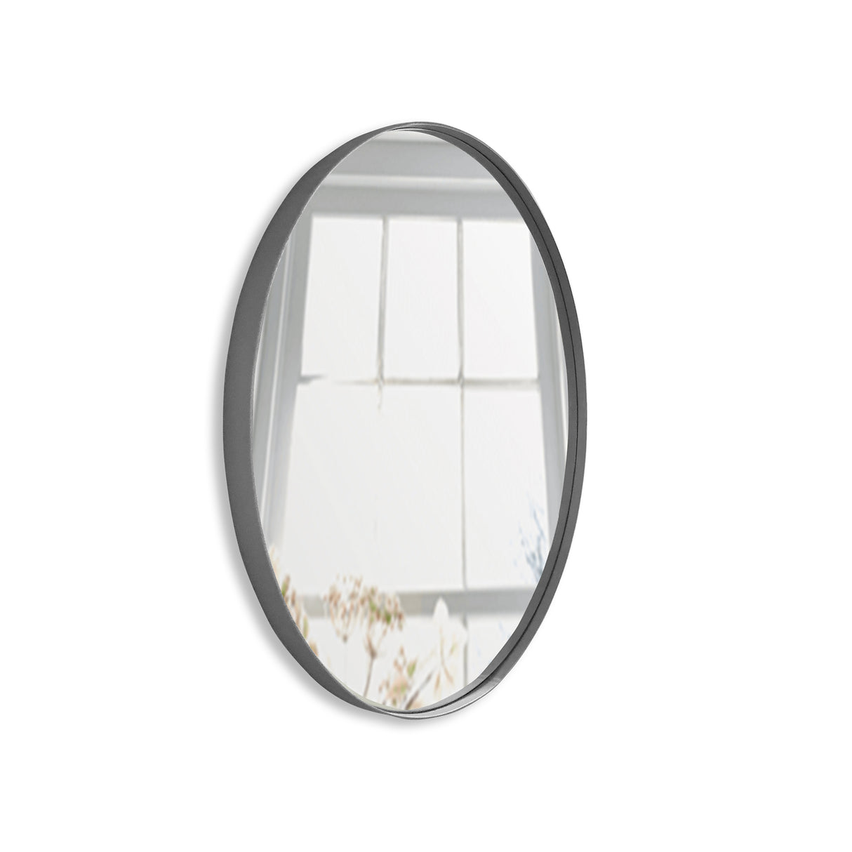 Espejo de Pared Osaka Plata 40x40cm Redondo con Marco Metalico - ESPEJOS DE PARED | Bylmo