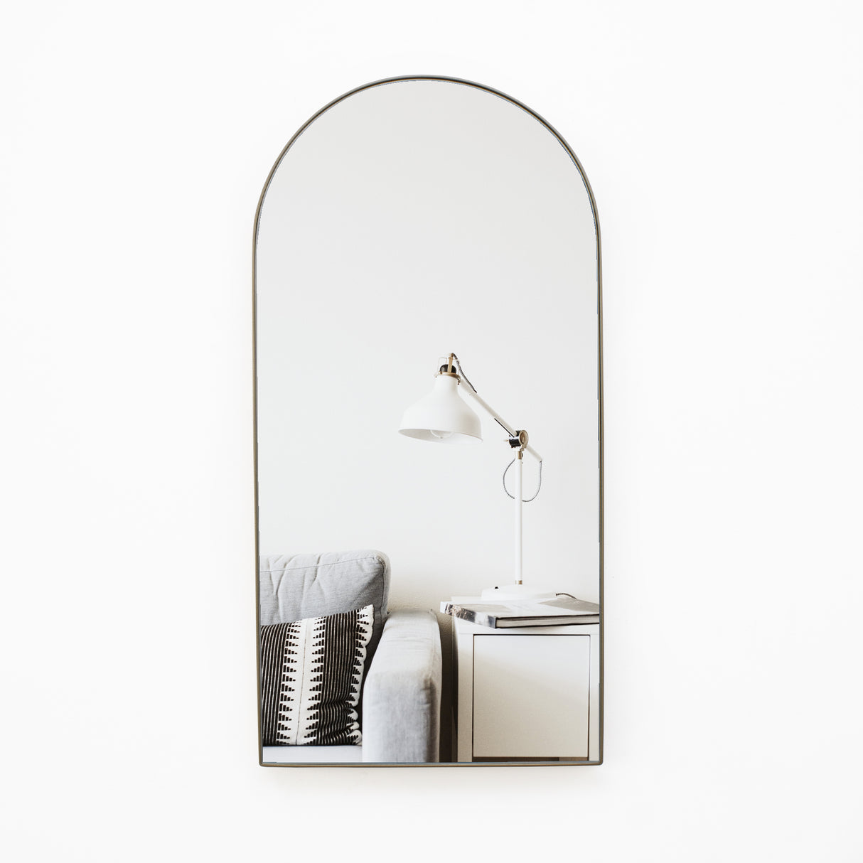 Espejo de Pared Ibiza Dorado 50x100cm Arco Superior con Marco Metalico - ESPEJOS DE PARED | Bylmo