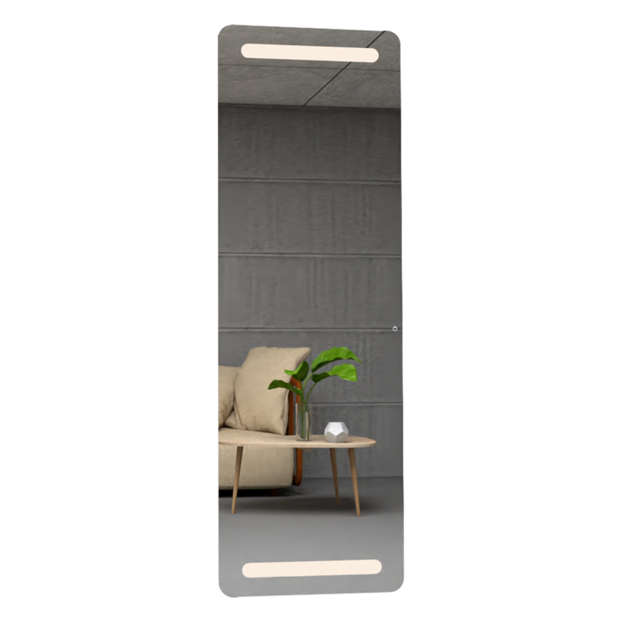 Espejo de Baño Melilla Gris 40x130cm Rectangular con Sandblasting y con Iluminación Led - ESPEJOS DE BANHO | Bylmo