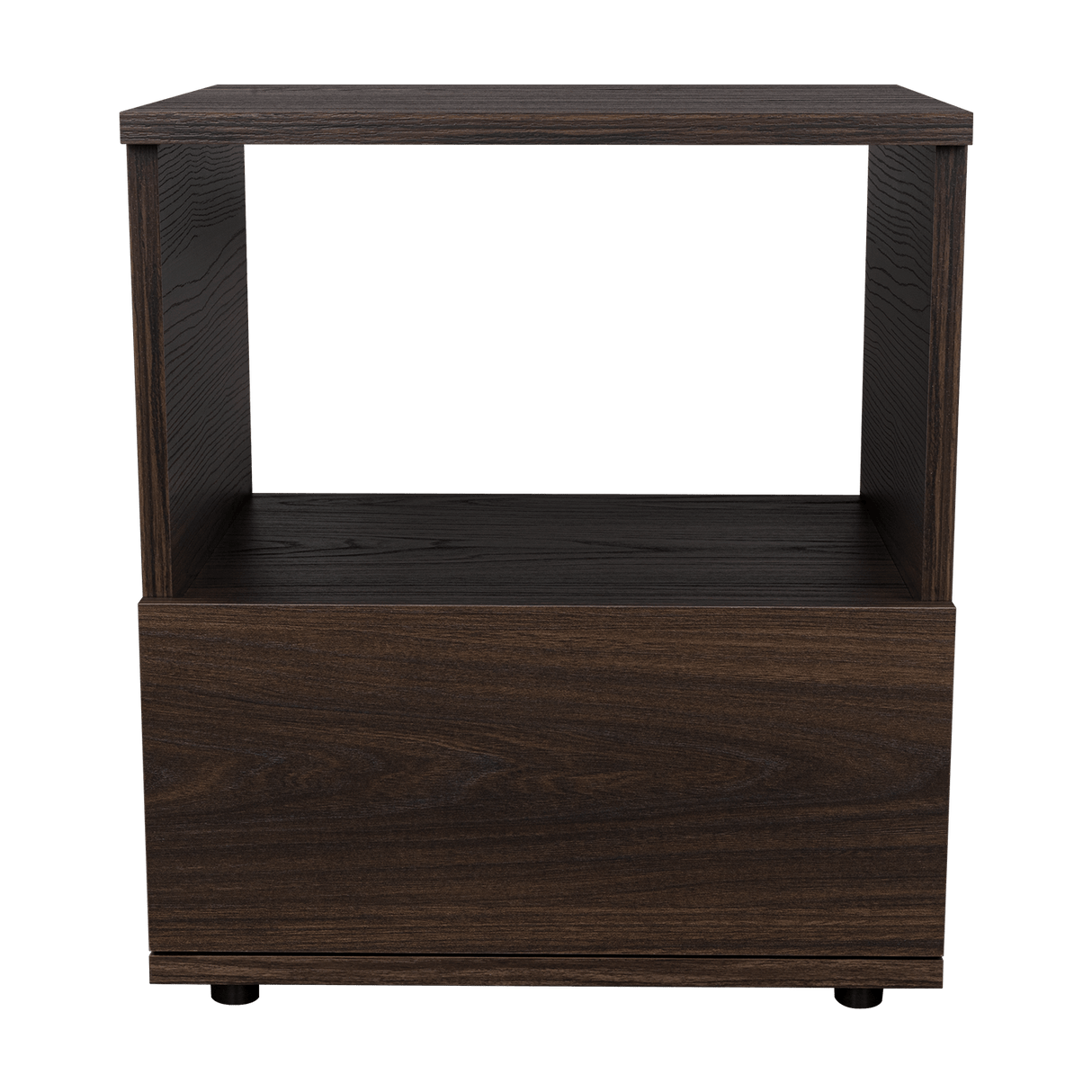 Mesa de Noche Camel habano 45x40cm con Un Cajón y con Un Compartimiento - Mesas de Noche | Bylmo