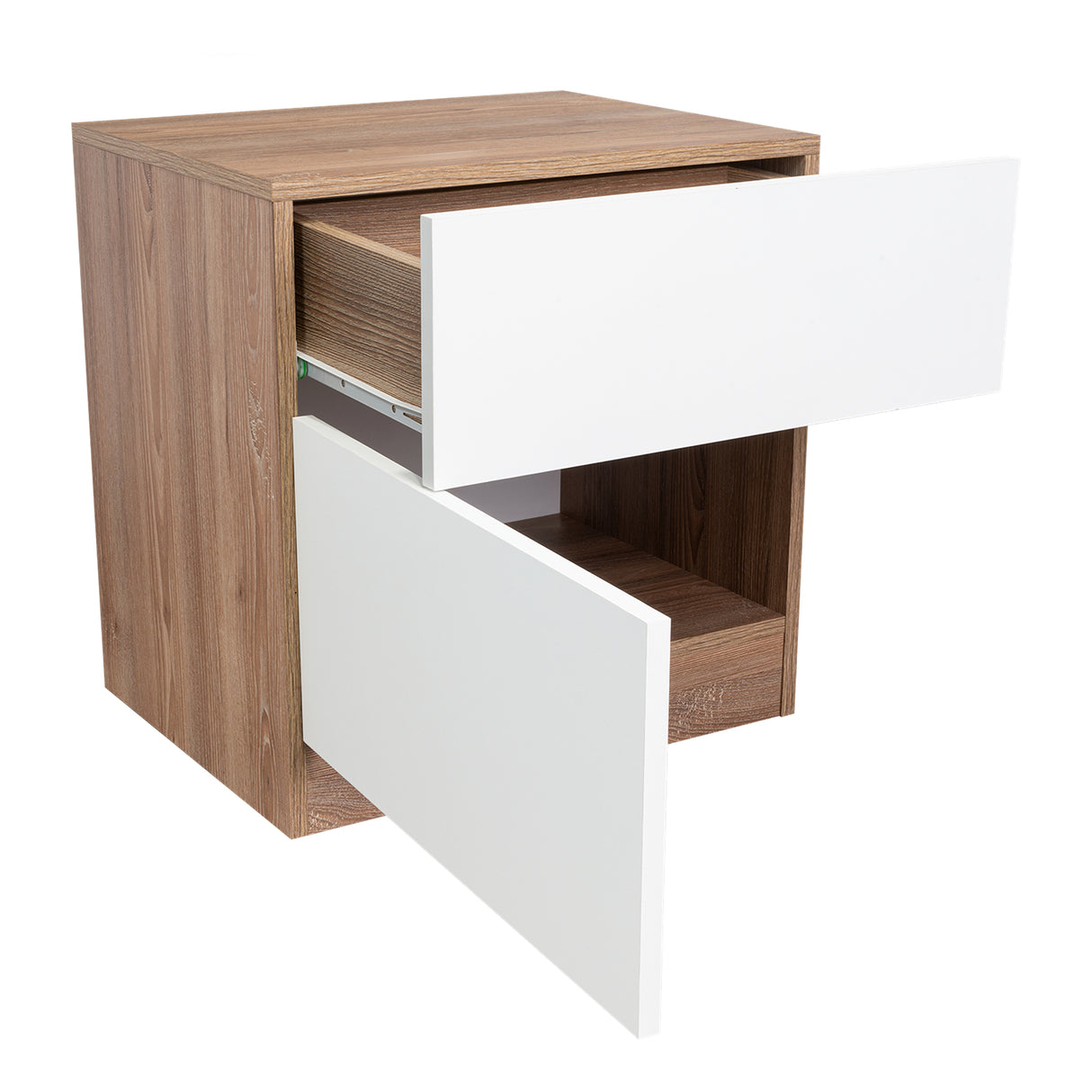 Mesa de Noche Nebraska Miel 50x52.6cm con Un Cajón - MESAS DE NOCHE | Bylmo