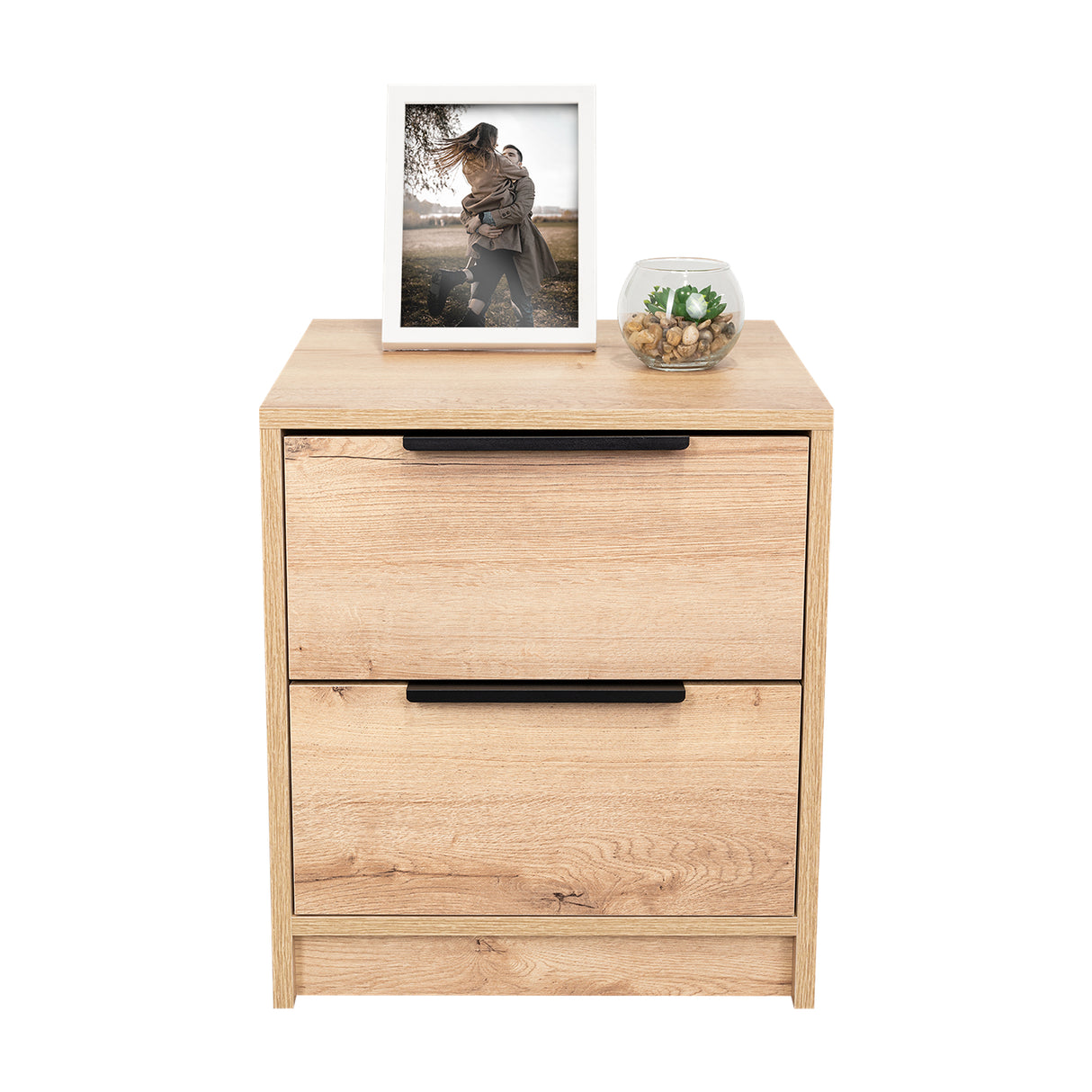 Mesa de Noche Kaia Duna 41x48cm con Dos Cajones - Mesas de Noche | Bylmo