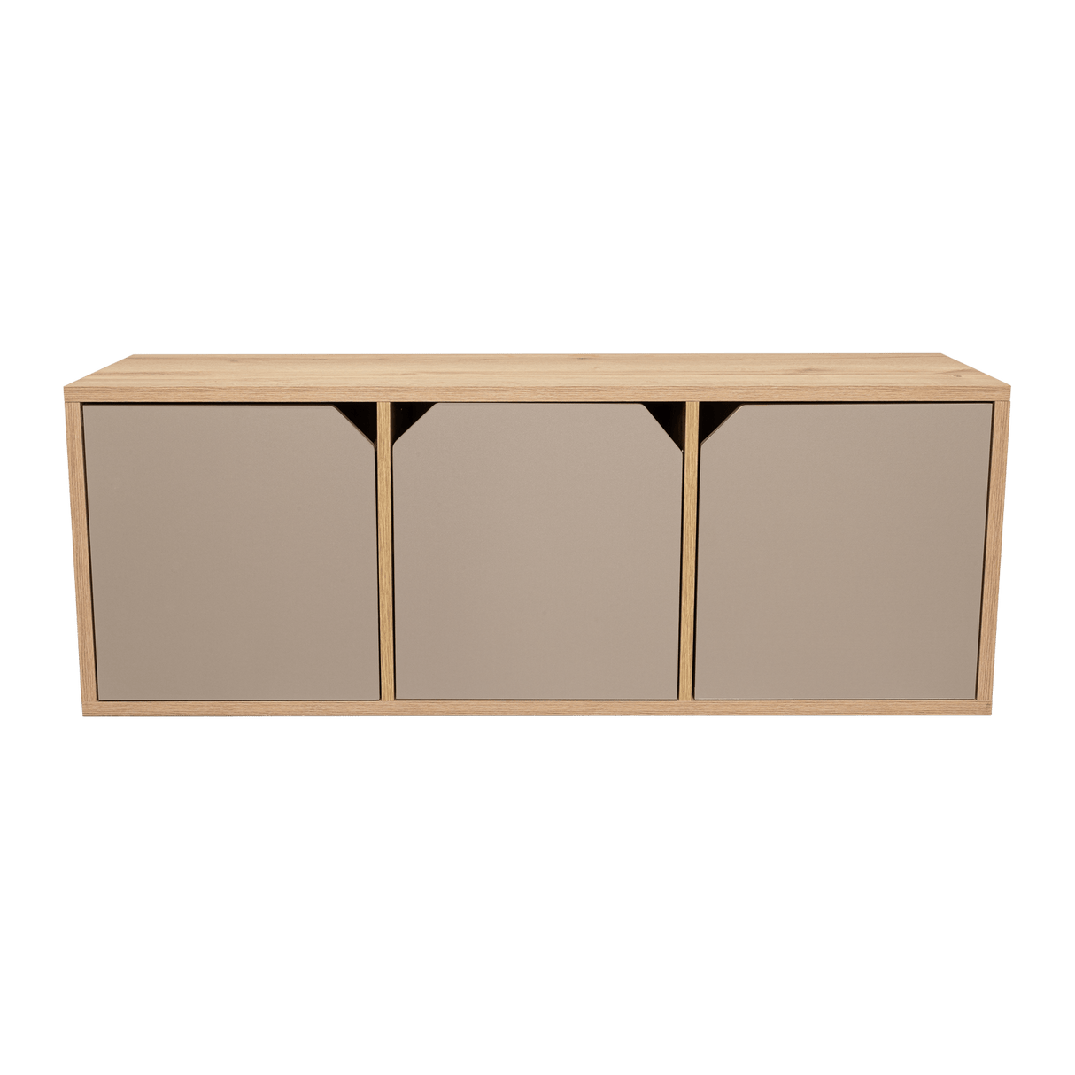 Biblioteca de Piso Piero Duna y Taupe 110.1x40.6cm Rectangular con Tres Compartimientos - Bibliotecas | Bylmo