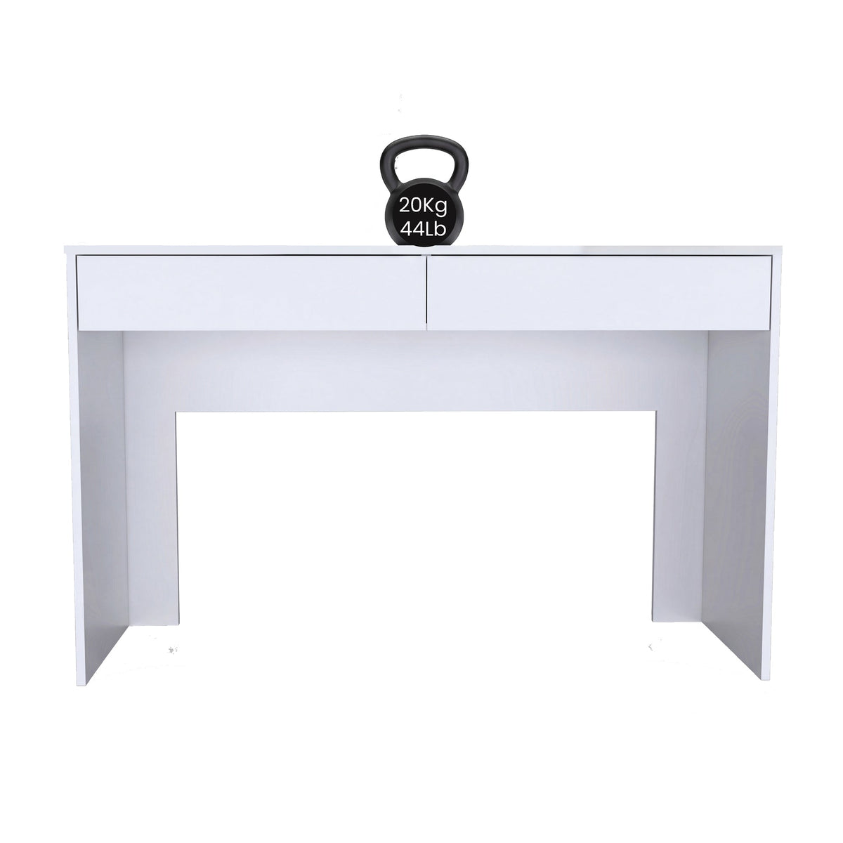 Escritorio Acre Blanco 120.2x75cm Con Dos Cajones