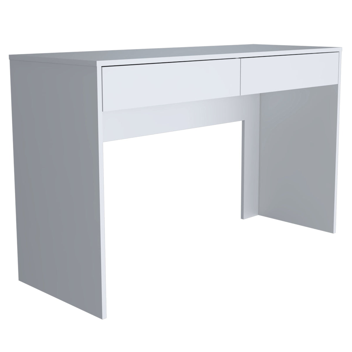 Escritorio Acre Blanco 120.2x75cm Con Dos Cajones