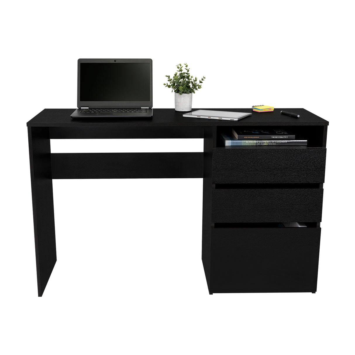 Escritorio Dublin Wengue 120 cm con Archivador y Cajones - Escritorios y Archivadores | Bylmo