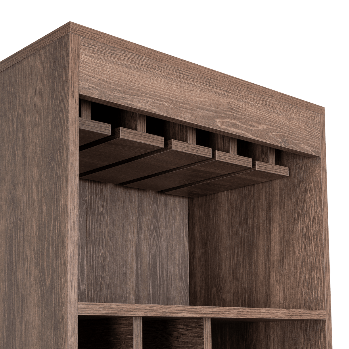 Bar Syrah Coñac 51x180cm con Un Cajón y con Ocho Portabotellas - Bares | Bylmo