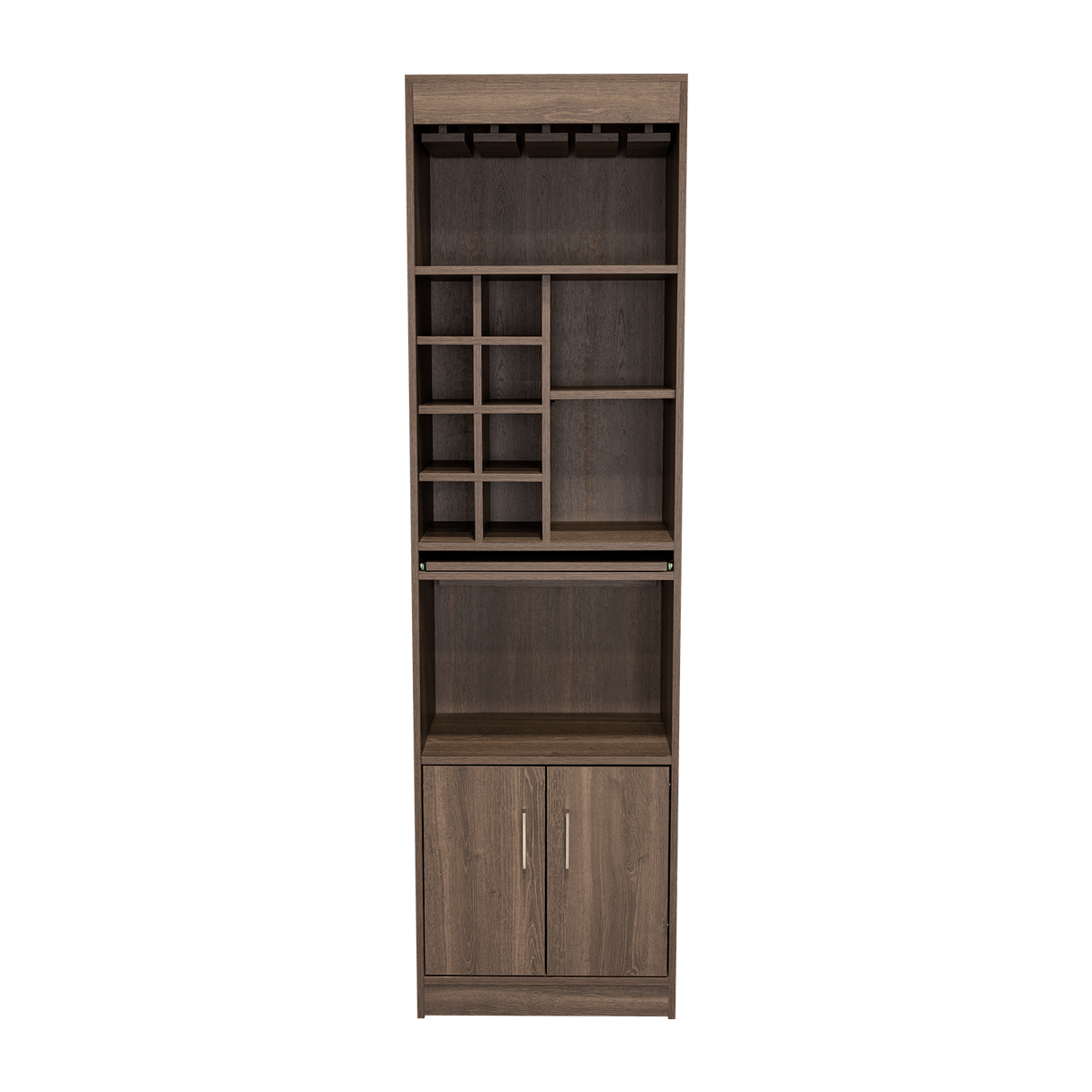Bar Syrah Coñac 51x180cm con Un Cajón y con Ocho Portabotellas - Bares | Bylmo