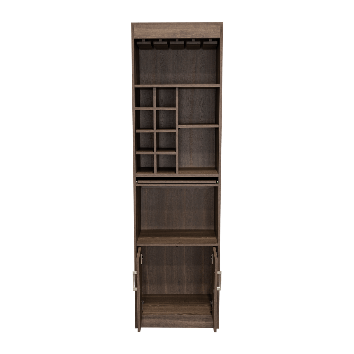 Bar Syrah Coñac 51x180cm con Un Cajón y con Ocho Portabotellas - Bares | Bylmo
