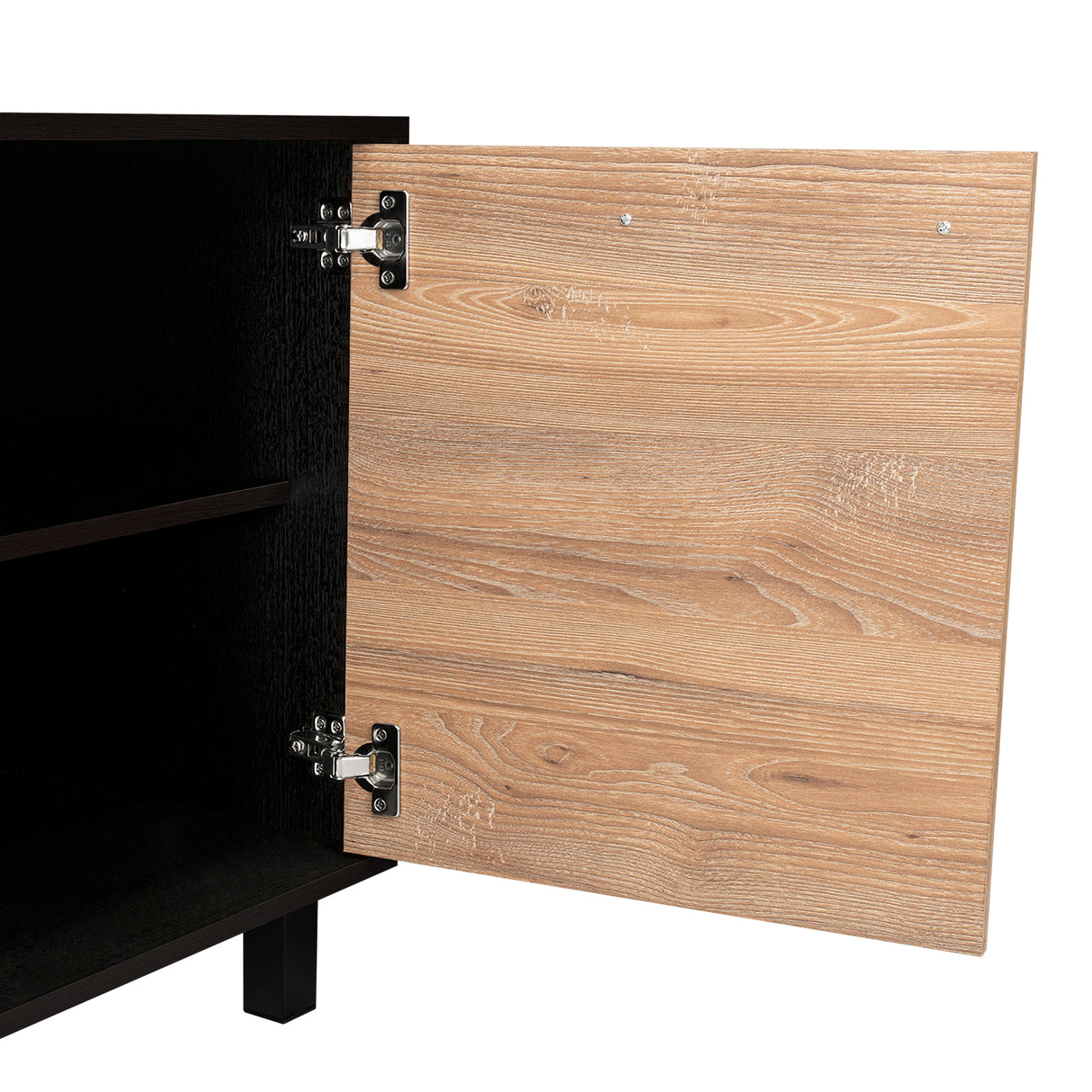 Rack de TV Kaia Wengue y Miel 155.5x61.2cm Para TV Hasta 65 Pulgadas con Dos Cajones y con Patas - Muebles para TV | Bylmo