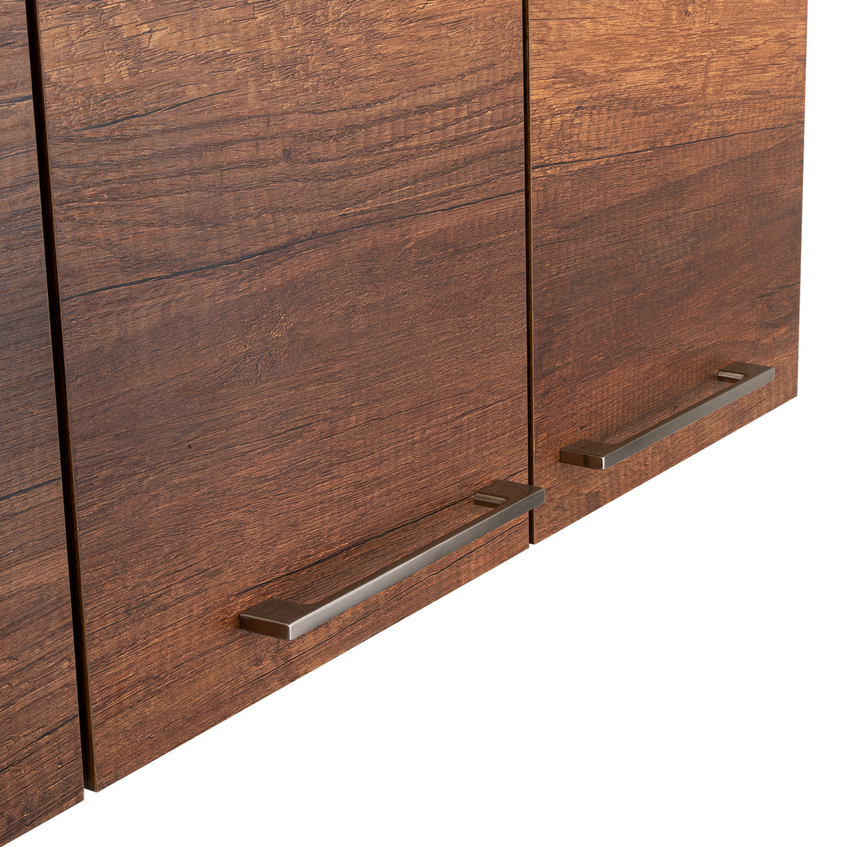 Mueble Superior de Cocina Blanco y Caramelo 150x60cm con Un Entrepaño y con Cuatro Puertas - Cocinas | Bylmo