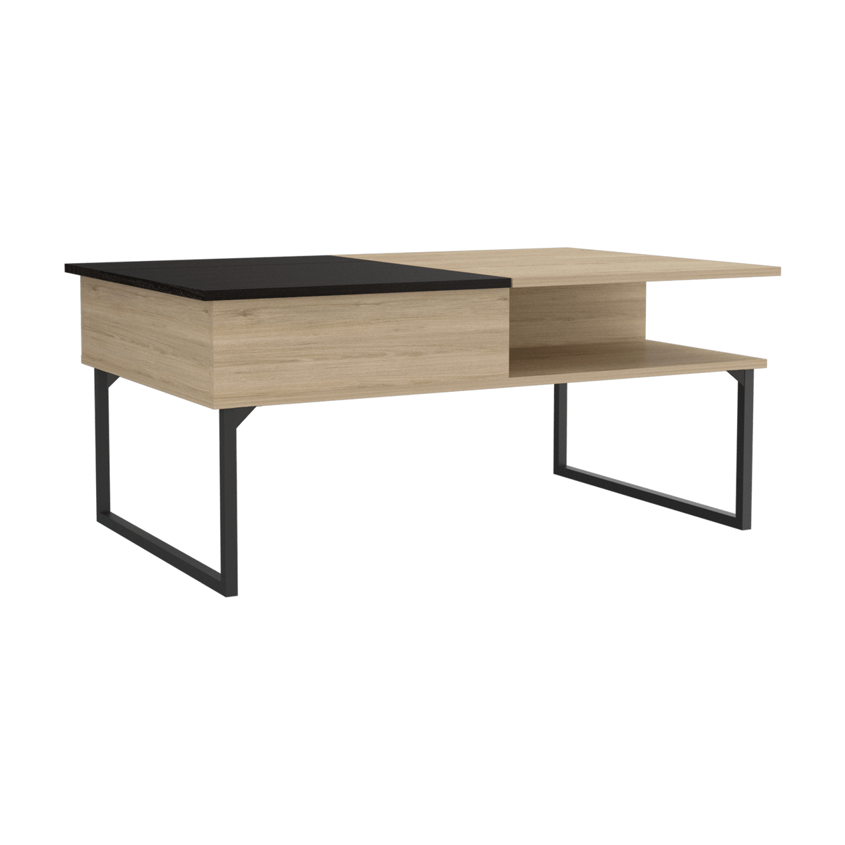 Mesa de Centro 5G rovere y Wengue 105.1x45.7cm Rectangular Extensible con Compartimiento - MESAS DE CENTRO | Bylmo