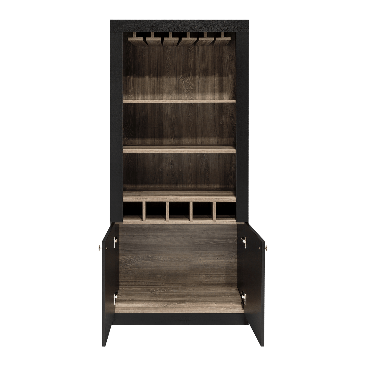 Bar Bellagio Wengue 75x175cm con Un Cajón y con Cinco Portabotellas - Bares | Bylmo