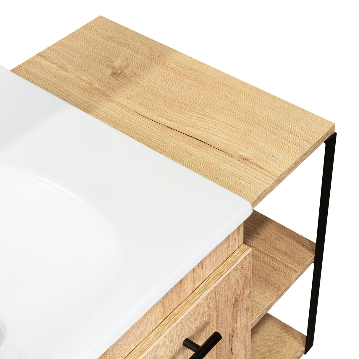 Mueble para Lavamanos Khari Duna 80x80cm Individual con Lavamanos y con con Dos Puertas - Muebles para Baño | Bylmo