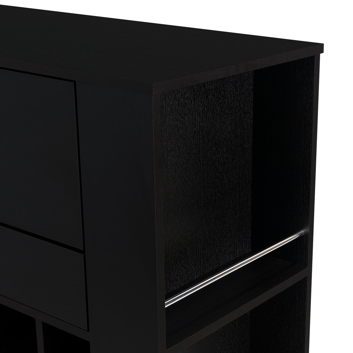 Bar New York Wengue 82x91.5cm con Dos Compartimientos y con Doce Portabotellas - BARES | Bylmo