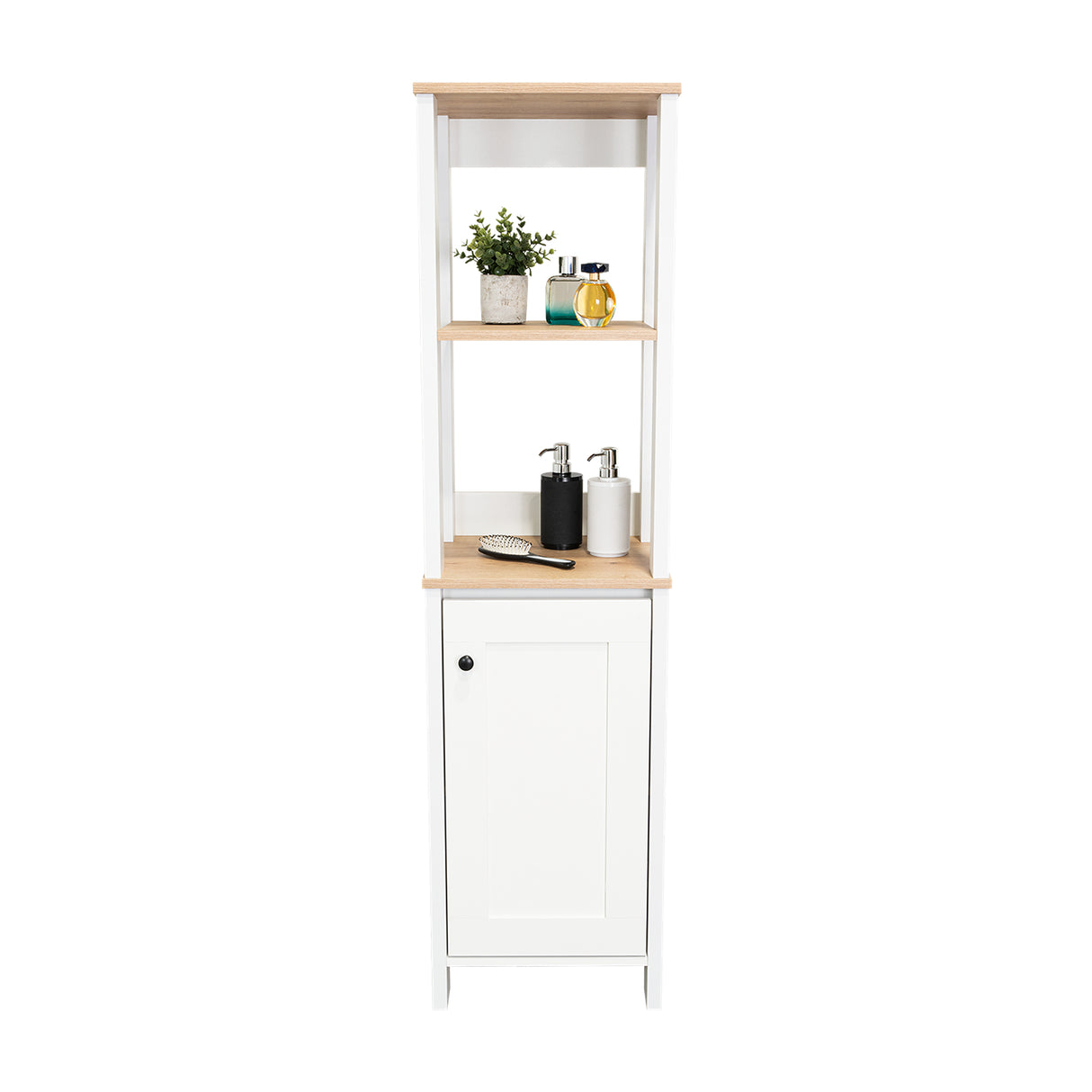 Optimizador de Baño Blanco 40x150.7cm sin Cajones y con Un Entrepaño - Muebles para Baño | Bylmo