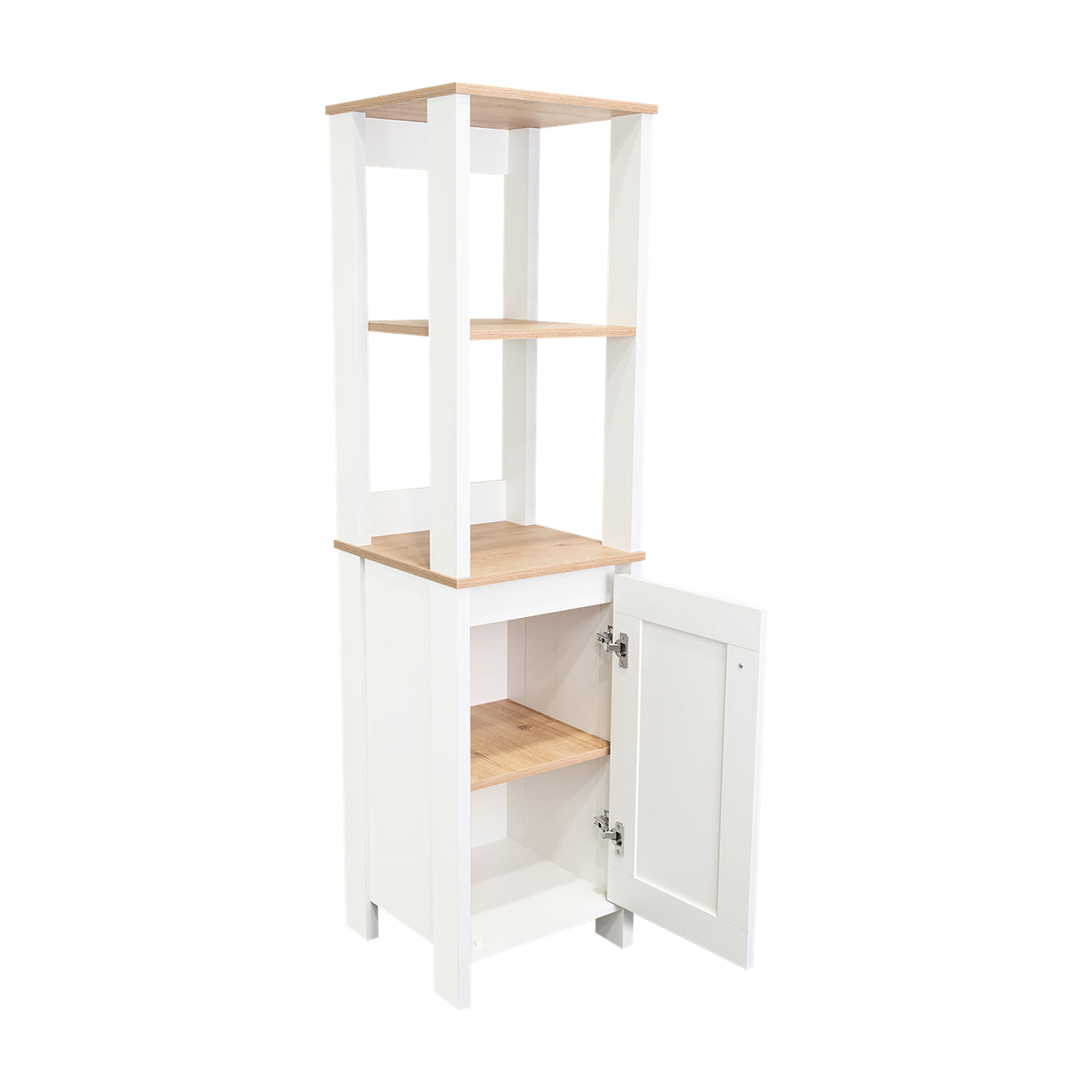 Optimizador de Baño Blanco 40x150.7cm sin Cajones y con Un Entrepaño - Muebles para Baño | Bylmo