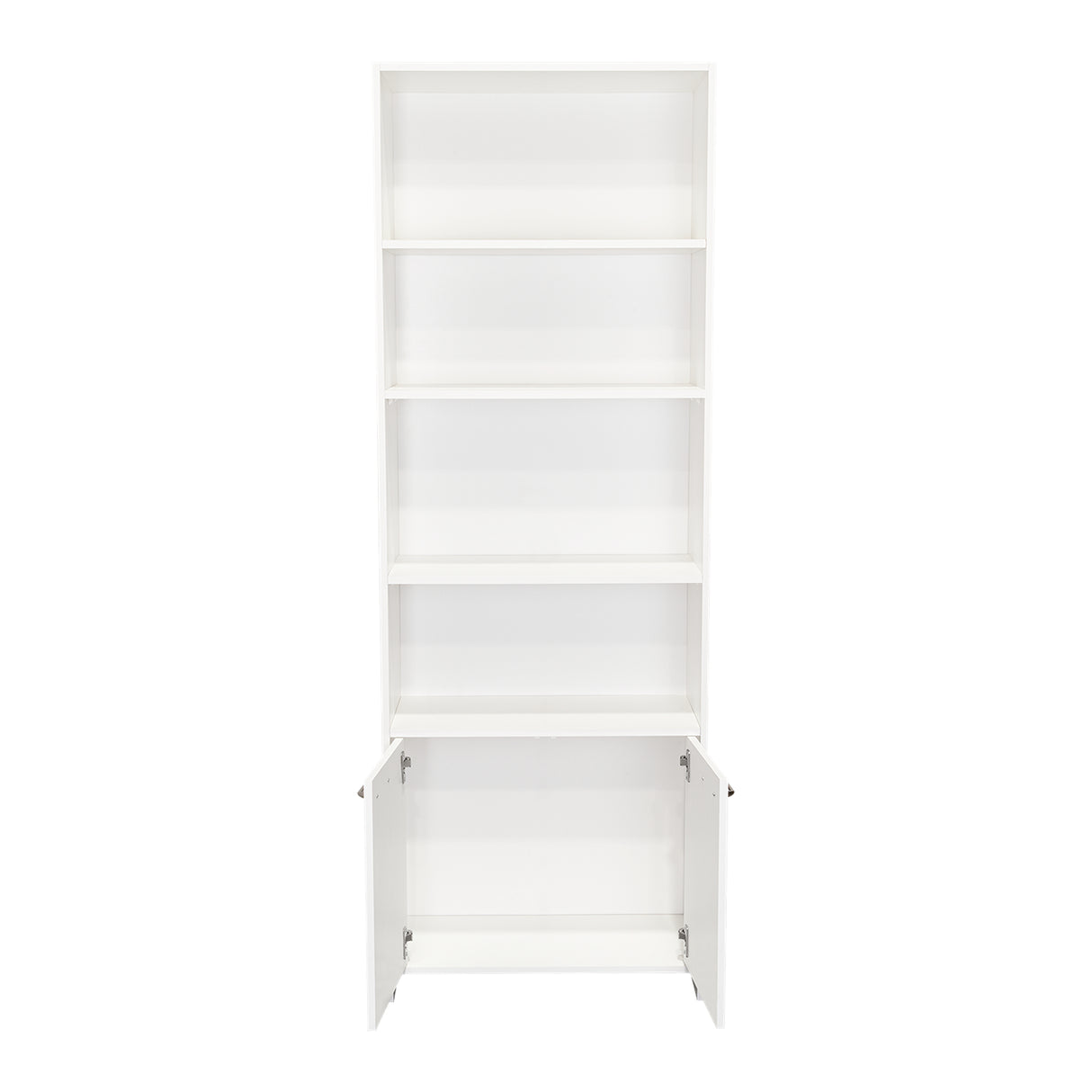 Biblioteca Lisa Plus Blanco 63x180cm Rectangular con Cinco Compartimientos y Tres Entrepaños - BIBLIOTECAS Y ESTANTERIAS | Bylmo