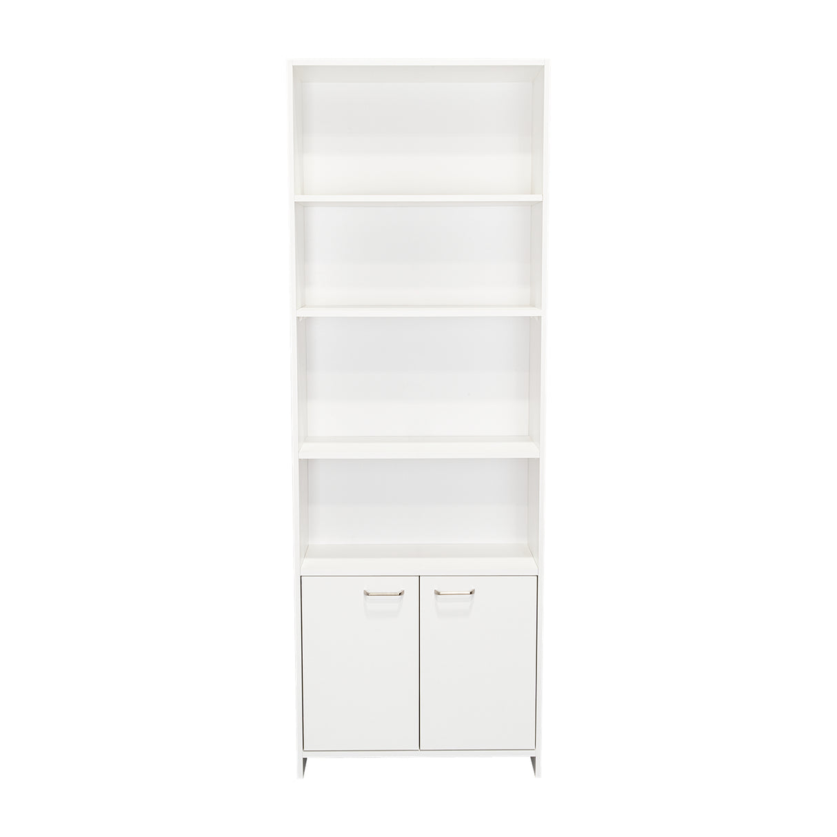 Biblioteca Lisa Plus Blanco 63x180cm Rectangular con Cinco Compartimientos y Tres Entrepaños - BIBLIOTECAS Y ESTANTERIAS | Bylmo