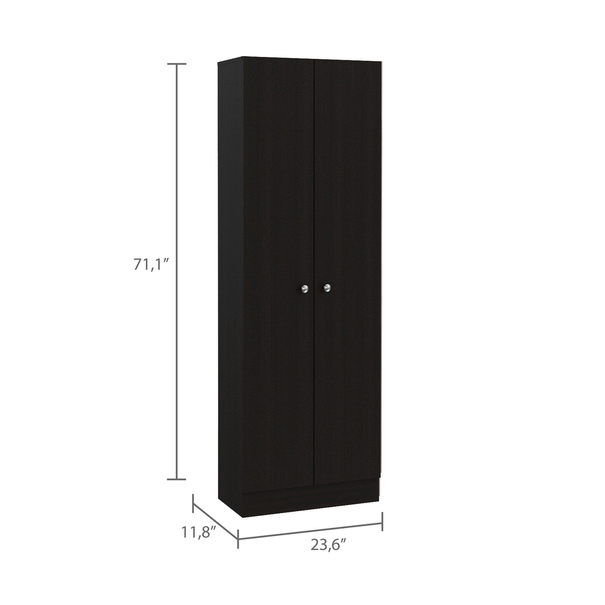 Alacena Wengue 60x180.6cm con Dos Puertas - ALACENAS Y MUEBLES MICROONDAS | Bylmo