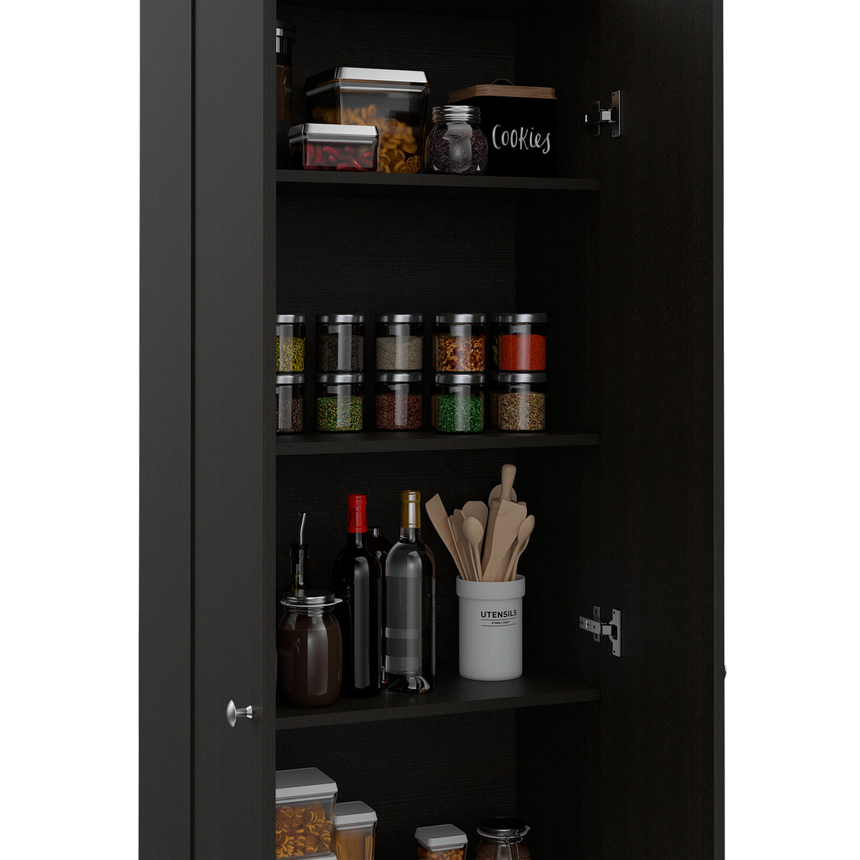 Alacena Wengue 60x180.6cm con Dos Puertas - ALACENAS Y MUEBLES MICROONDAS | Bylmo