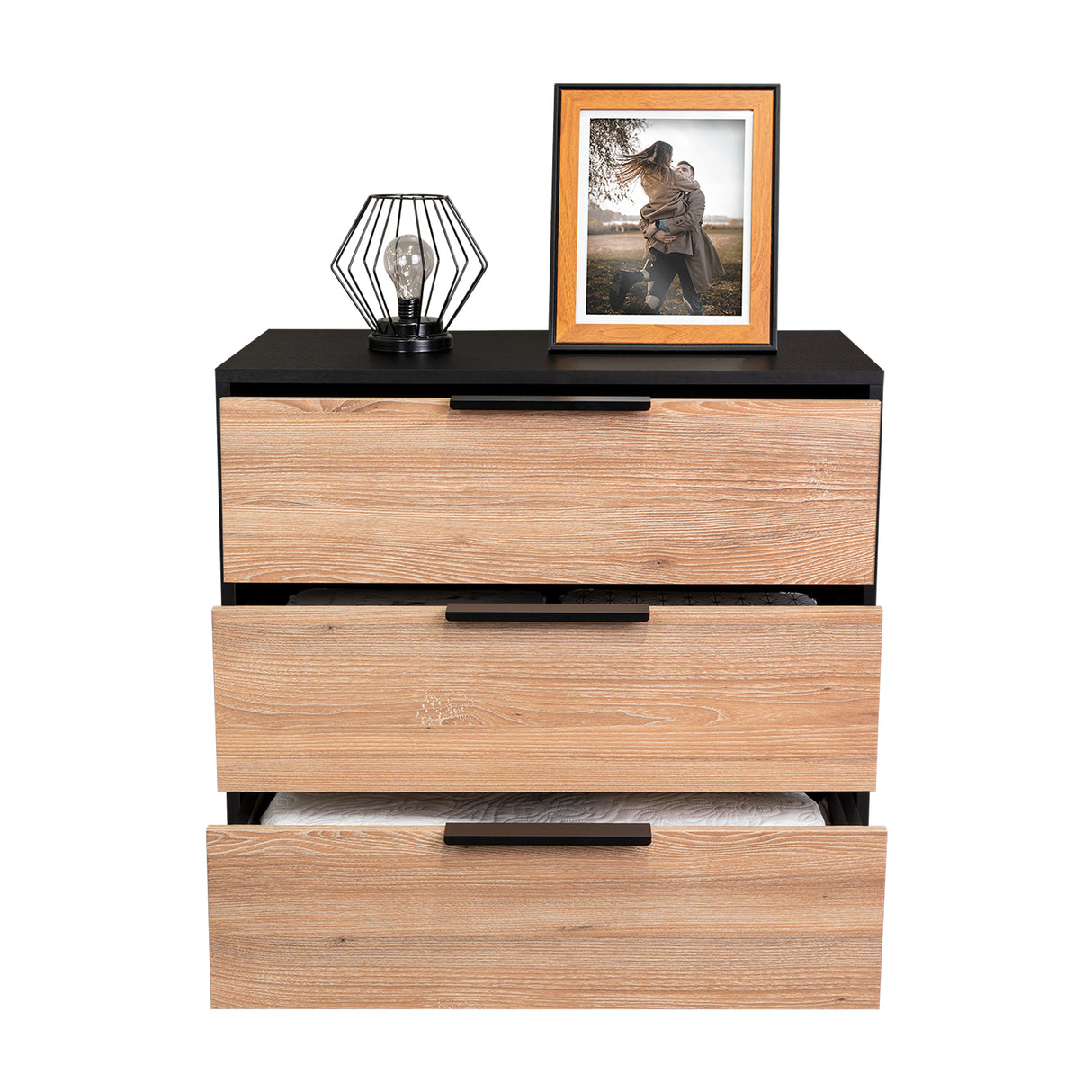 Bife Kaia Wengue 70x70cm De Tres Hileras con Tres Cajones - Cajoneras y Comodas | Bylmo