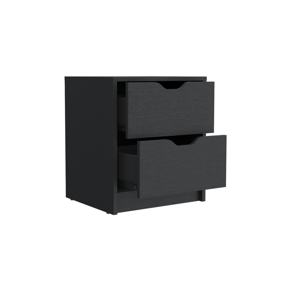 Mesa de Noche Wengue 41x48cm con Dos Cajones - MESAS DE NOCHE | Bylmo