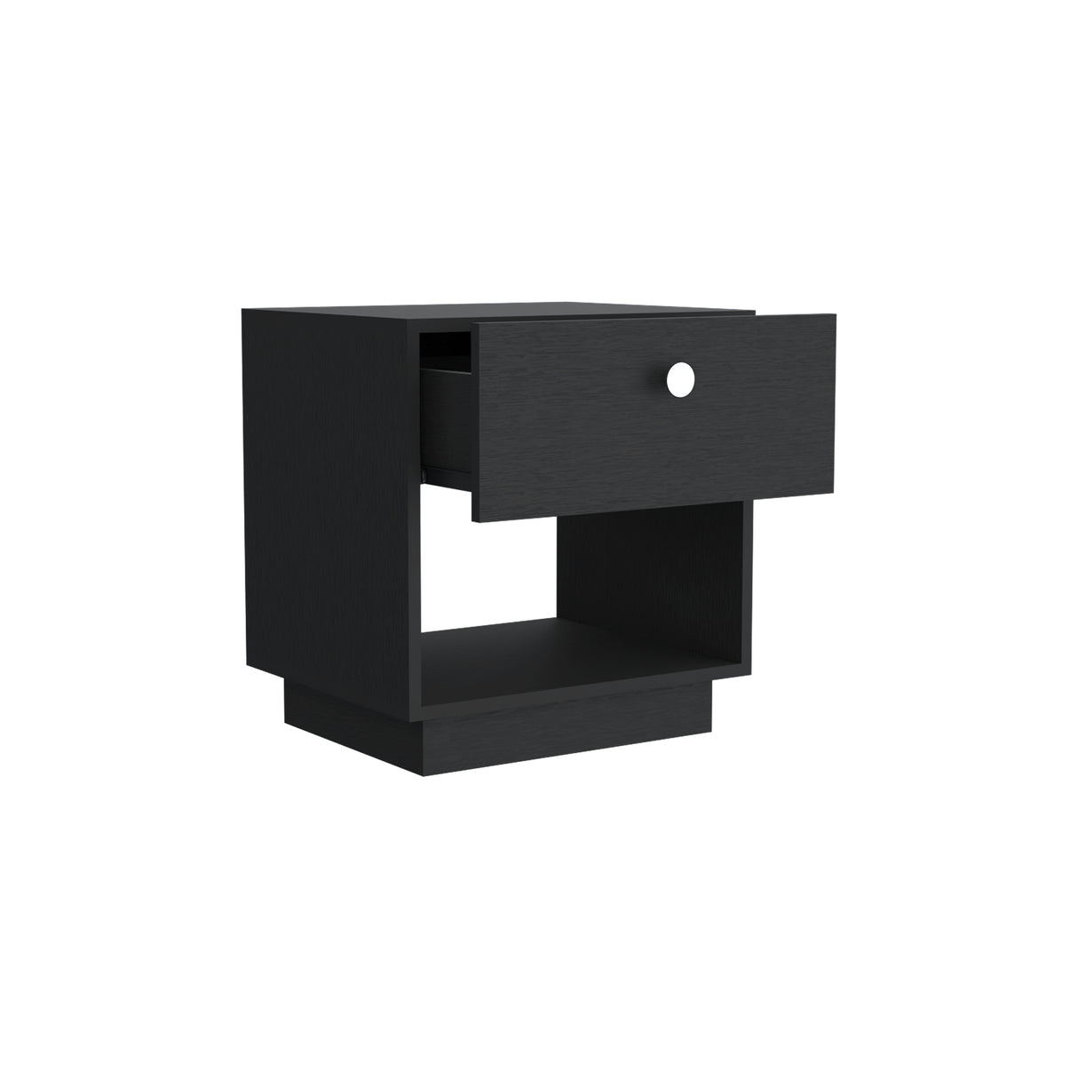 Mesa de Noche Wengue 47x50cm con Un Cajon y con Un Compartimiento - MESAS DE NOCHE | Bylmo