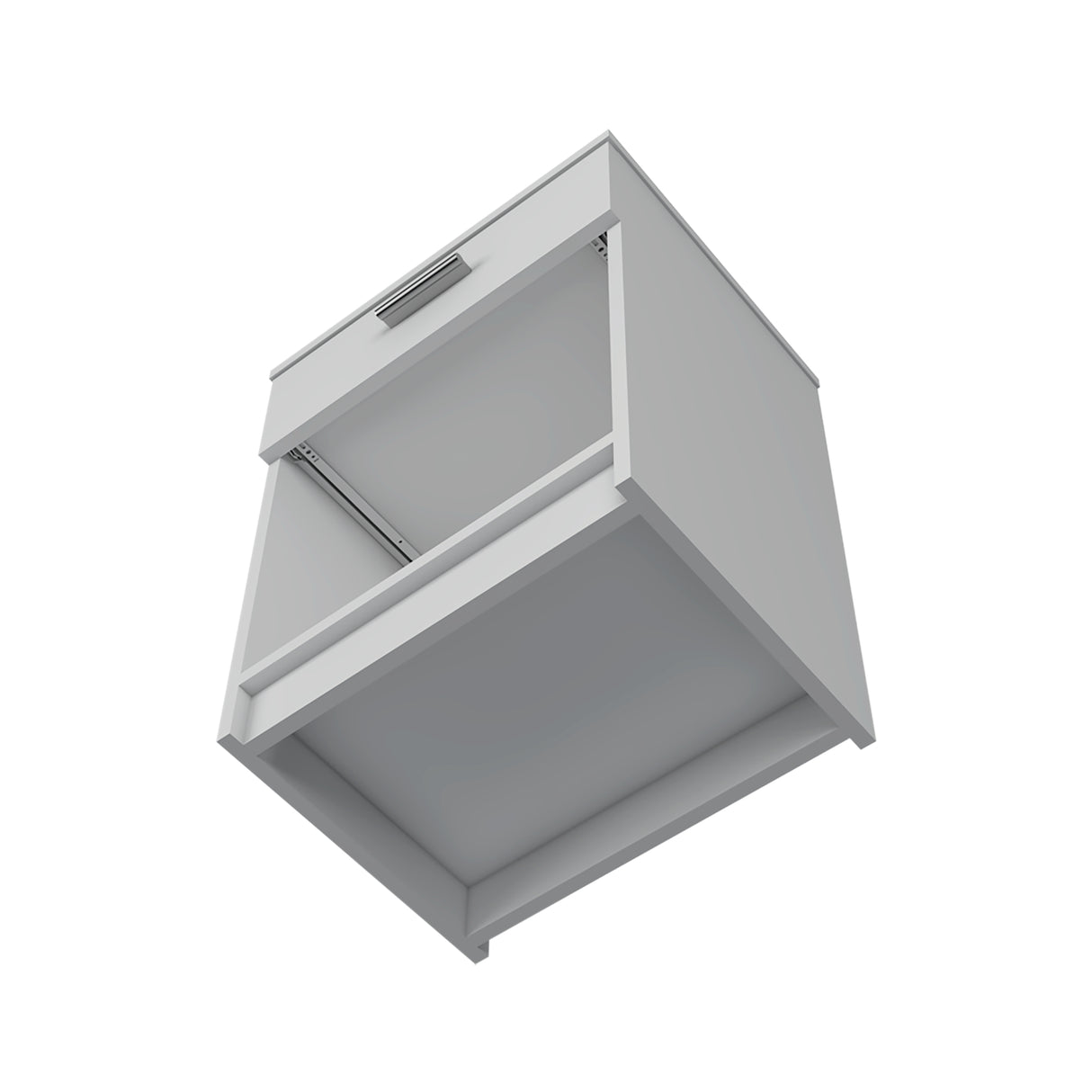 Mesa de Noche Eco Blanco 42.4x55.2cm con Un Cajón y con Un Compartimiento - MESAS DE NOCHE | Bylmo