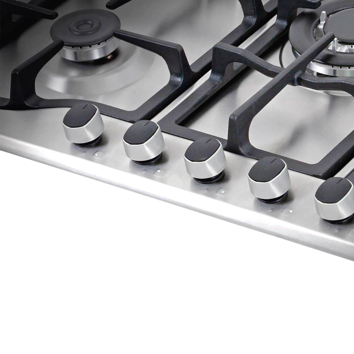 Estufa de Empotrar Challenger Plateado 76x0.1cm Para Gas Natural con Cinco Quemadores - ESTUFAS DE EMPORTRAR Y CUBIERTAS | Bylmo