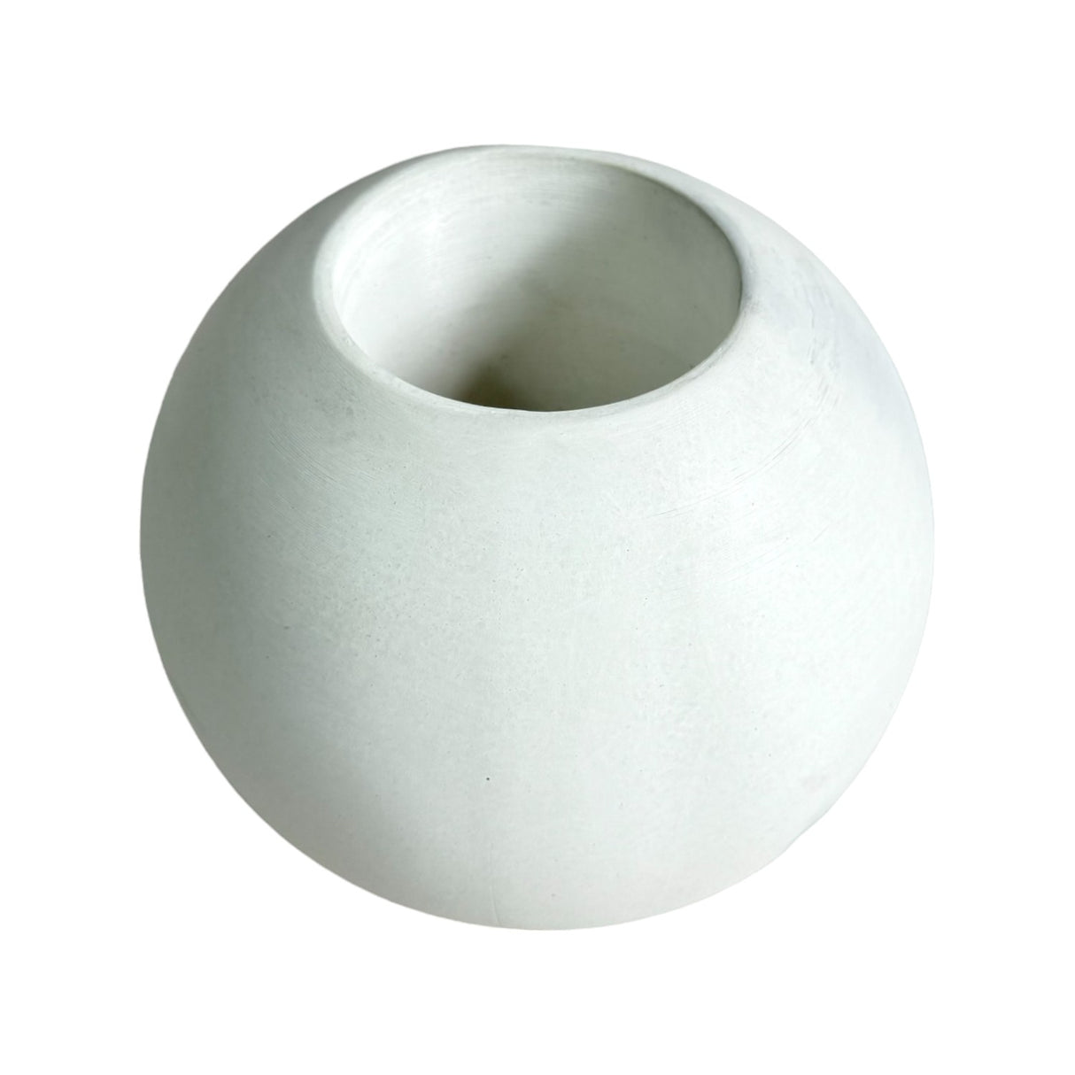 Matera de mesa Luna Mármol Negro 12x12cm de Cemento Circular de 1.4 Litros - Jardineria | Bylmo