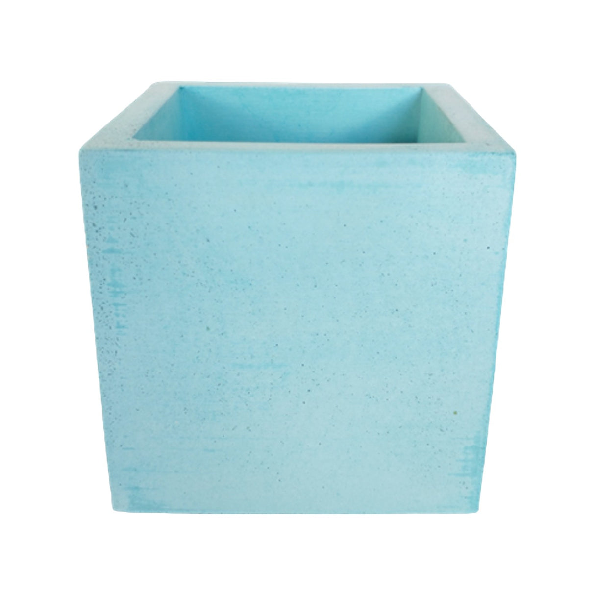Matera de mesa Eloisa Petty Aguamarina 12x12cm de Cemento Cuadrado de 1.7 Litros - Jardineria | Bylmo