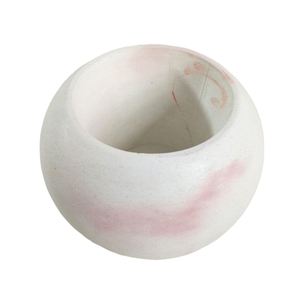 Matera de mesa Luna Mármol Rosa 6x7cm de Cemento Circular de 0.2 Litros - Jardineria | Bylmo