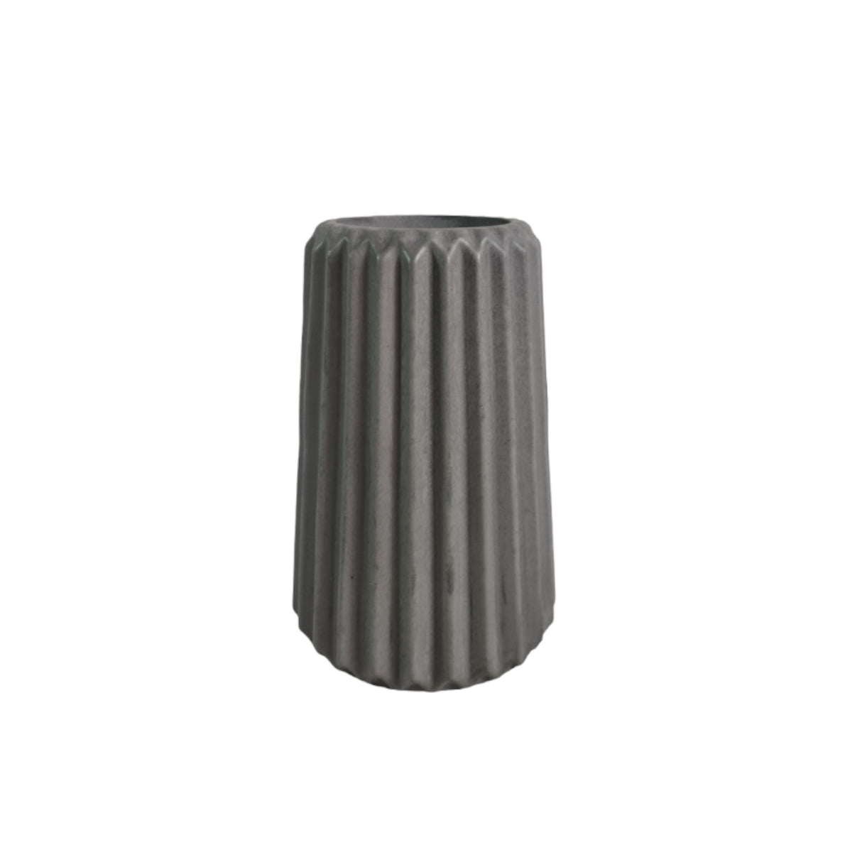 Florero Adamaris Gris Oscuro 7x15cm de 0.37 Litros con Acabado Mate - Jardineria | Bylmo
