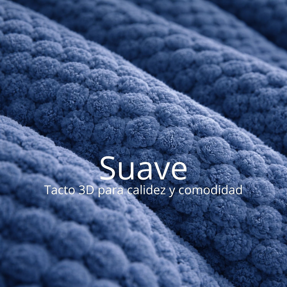 Cobija Azul 230x190cm Fondo Entero Muy Suave