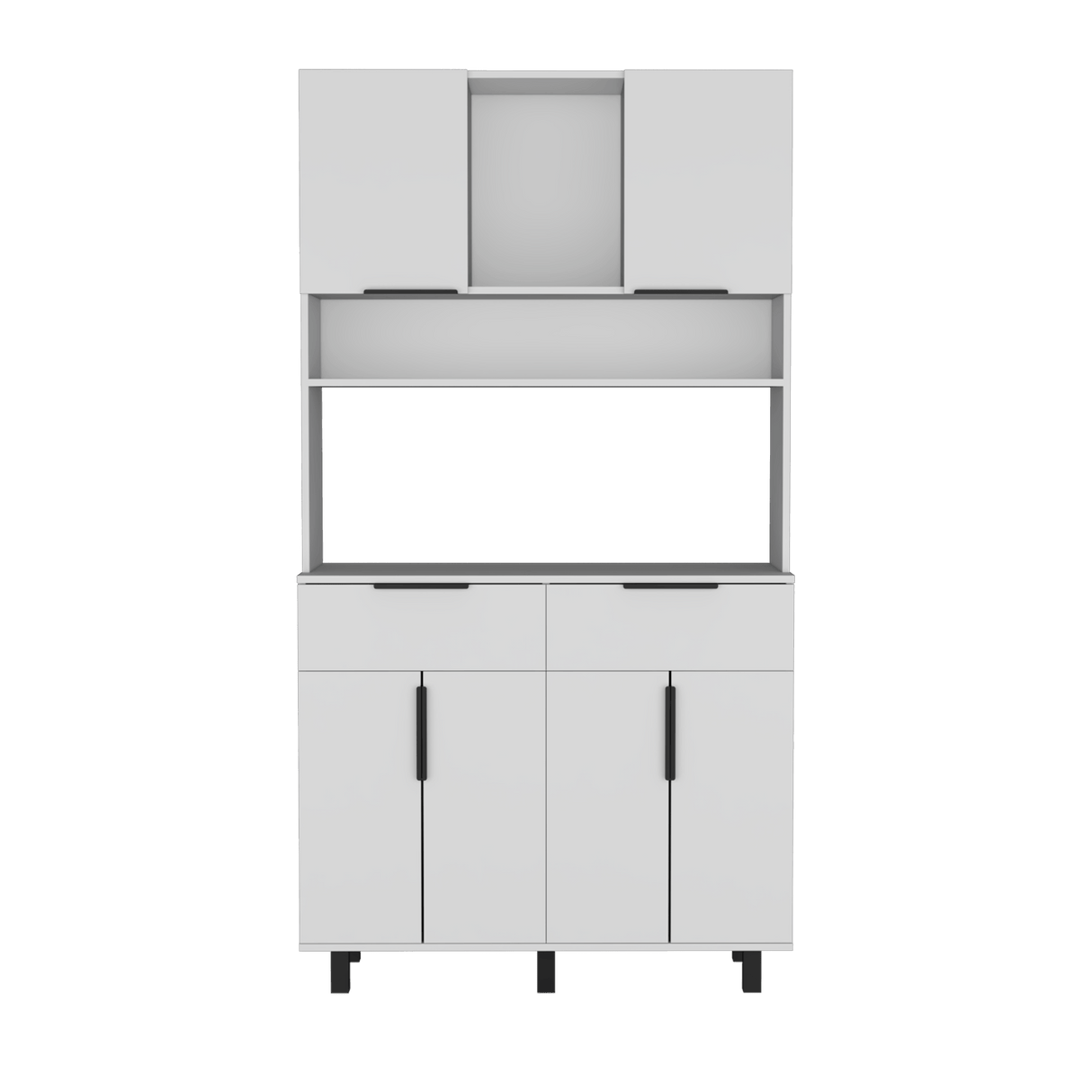 Alacena Oshawa 2m Blanco Diseño moderno fácil armado - Alacenas y Muebles Microondas | Bylmo