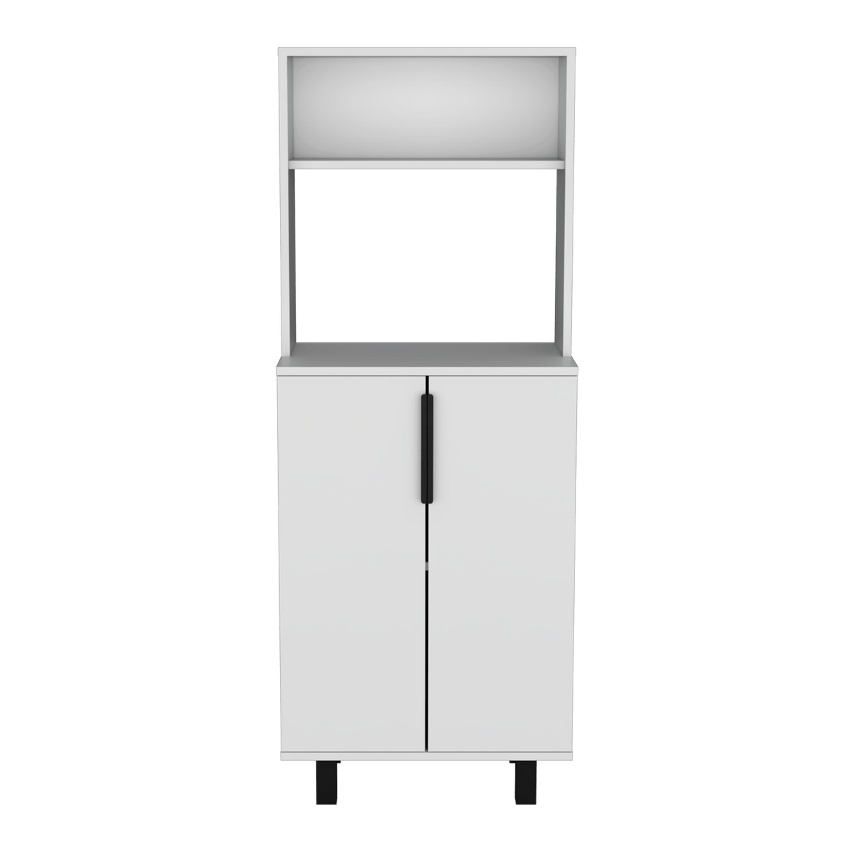 Alacena Oshawa 2 Puertas Blanca con Patas 140cm x 53.2cm - Alacenas y Muebles Microondas | Bylmo