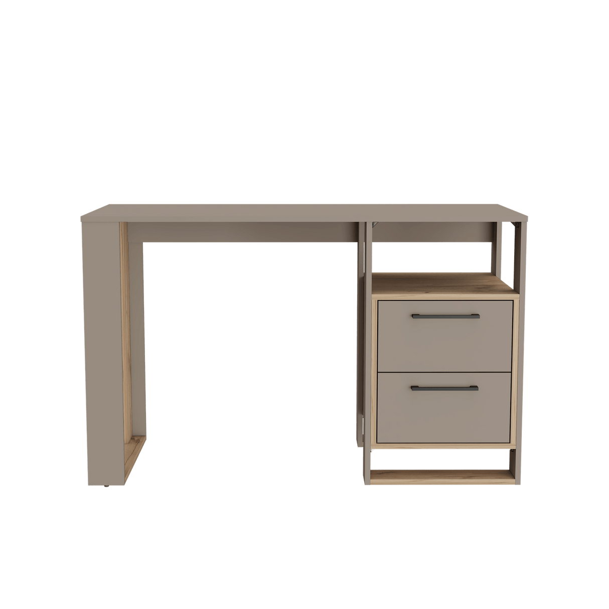 Escritorio Verlot 120x52cm 2 cajones color Taupe cent. de computo - Escritorios | Bylmo