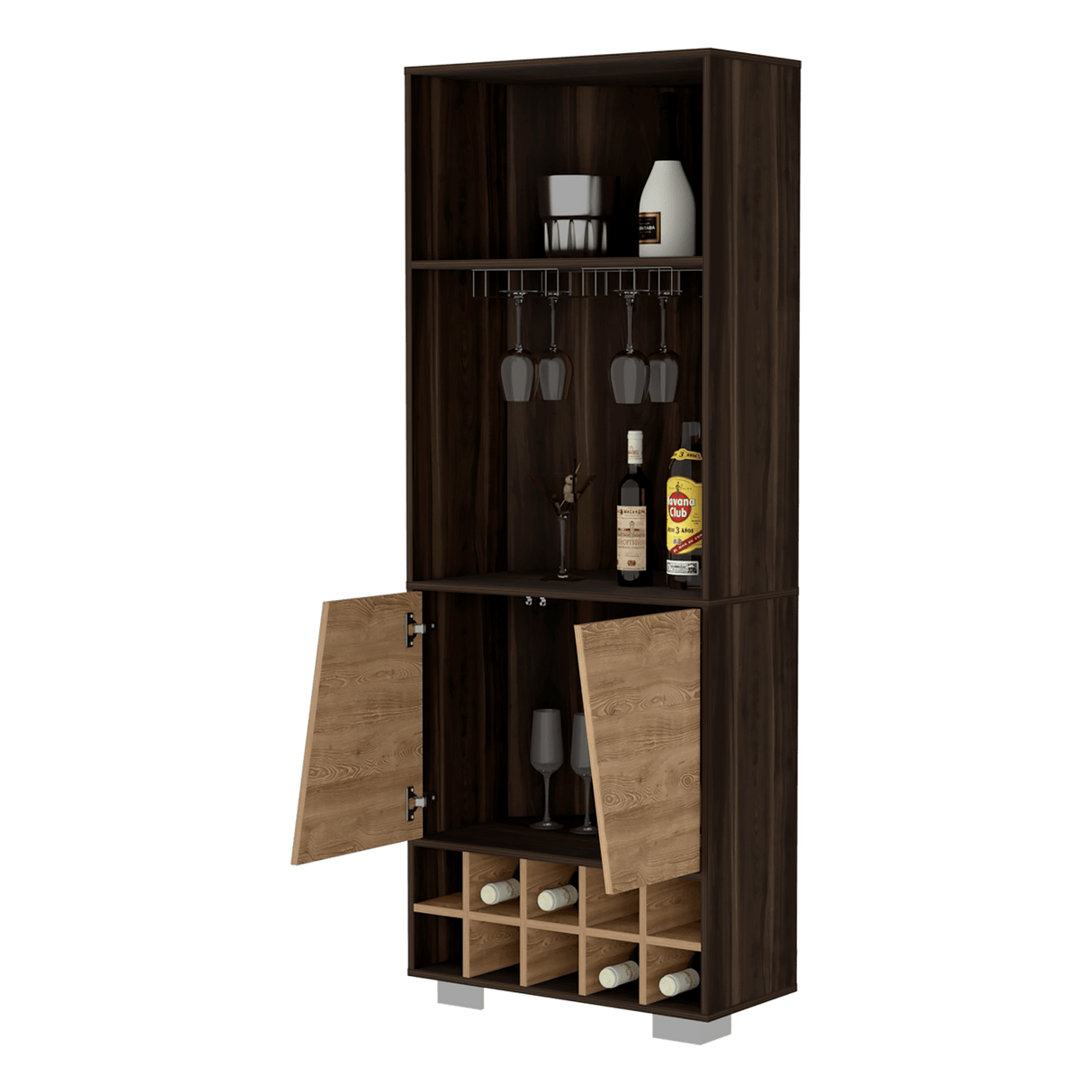 Bar Esquinero Fraktal Habano 65.8x180cm Moderno - Bares | Bylmo