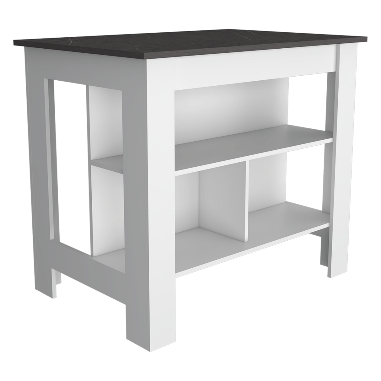 Isla de Cocina Cala 70x103 Blanco Onix Moderno - Barras y Muebles Auxiliares | Bylmo