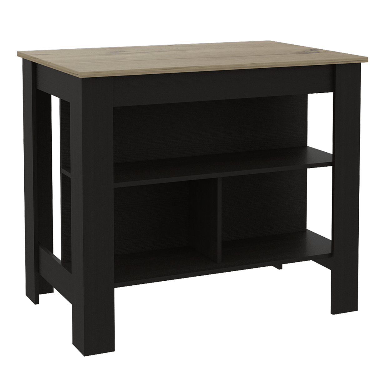 Isla de Cocina Cala 70x103 Wengue Duna 2 Entrepaños - Barras y Muebles Auxiliares | Bylmo