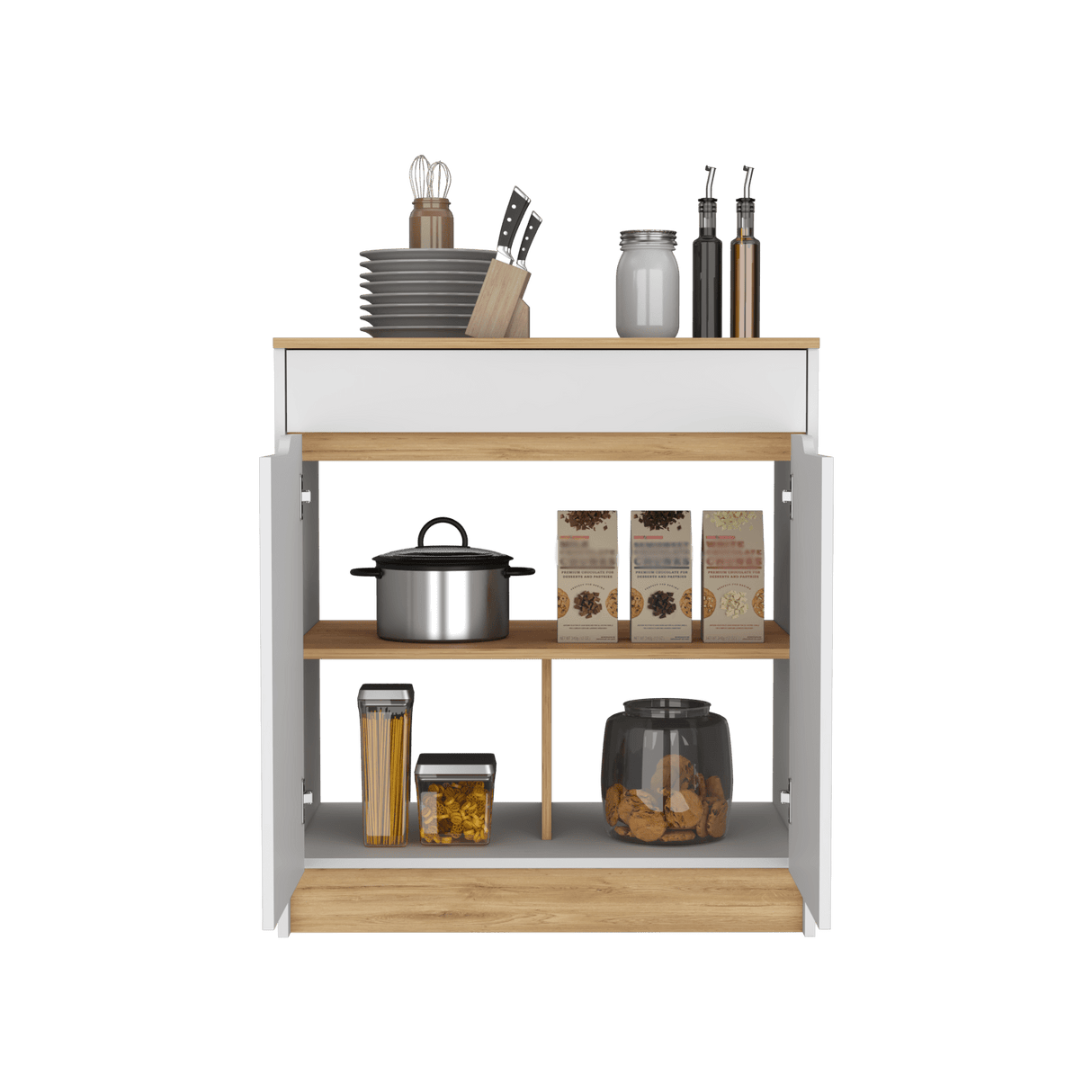 Mueble Inferior de Cocina Soler Blanco Moderno 52x89cm - Muebles Inferiores | Bylmo