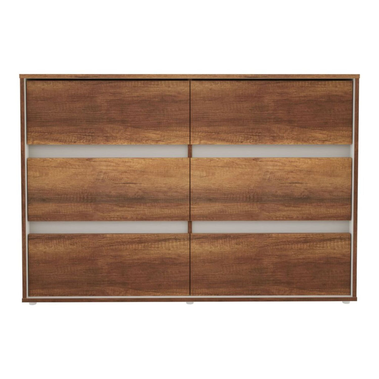 Cómoda Gaia 6 cajones 120.9x85.3 Caramelo Moderna - Cajoneras y Comodas | Bylmo