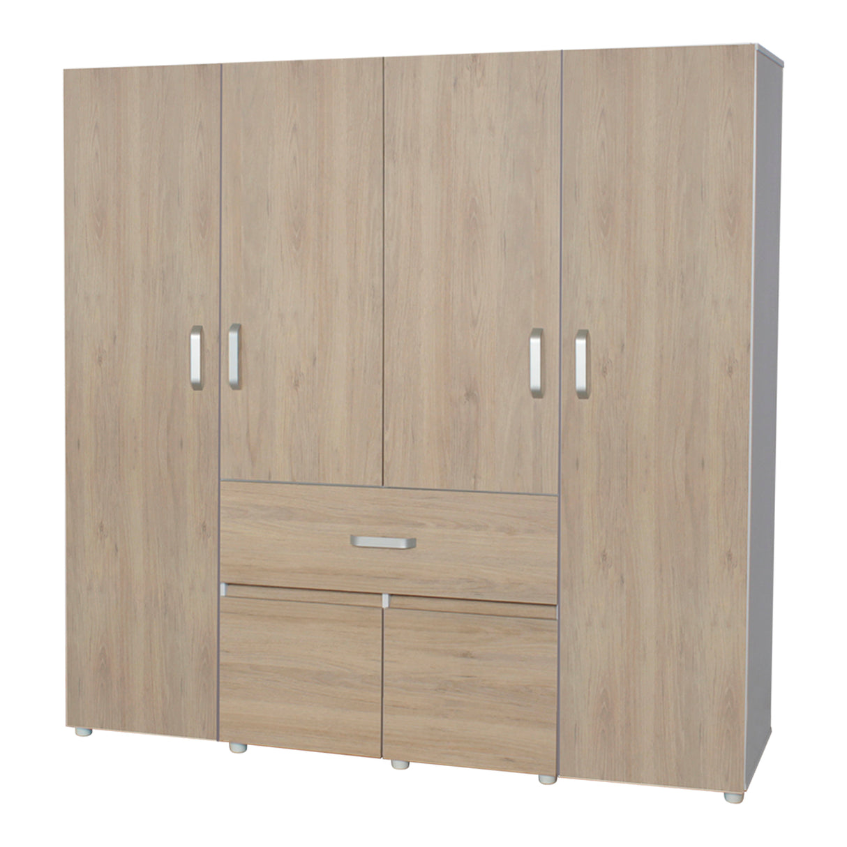 Closet Bonn Moderno 180x49.8 Blanco con 6 Puertas y 2 Cajones - Closets | Bylmo