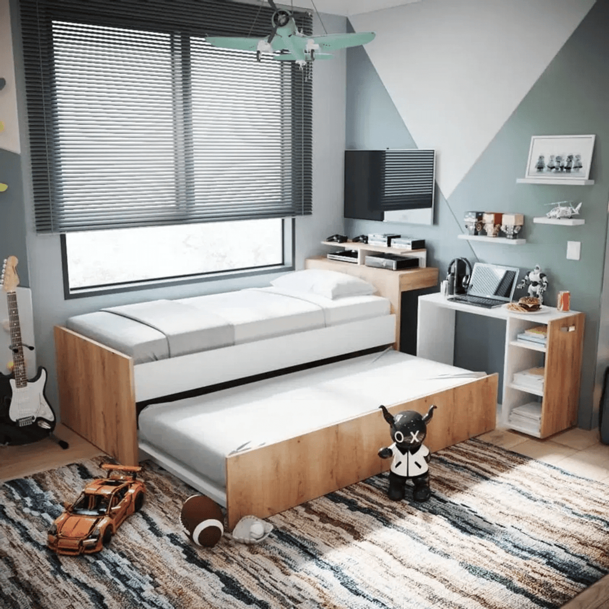 Cama Nido Sencilla 90 cm Duna y Blanco Mltifuncional - Camas y Cabeceros | Bylmo