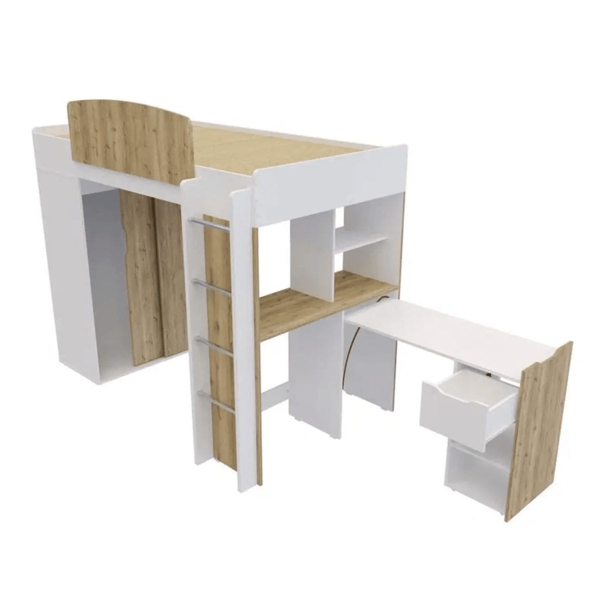 Camarote Leka 194.6x114x174.1 Duna con Escritorio y Closet - Camas y Cabeceros | Bylmo
