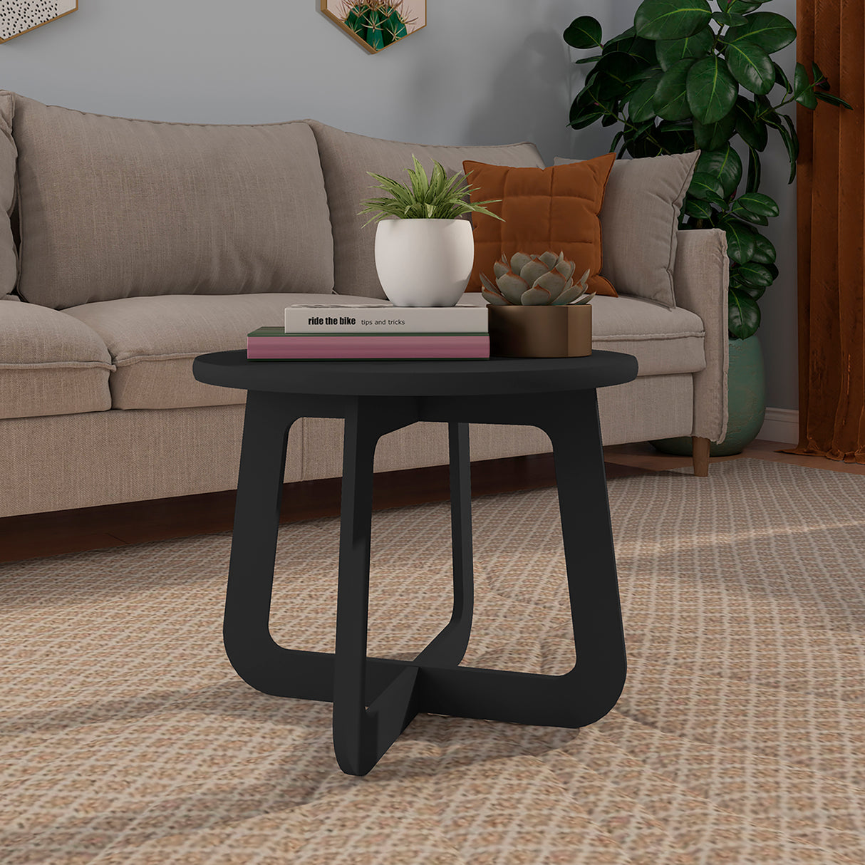 Mesa de Centro Jasmin Grafito 100 cm Moderno - Mesas de Centro | Bylmo
